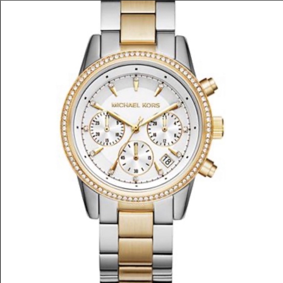 Michael Kors Two-toned Silver Gold Watch - Picture 1 of 6